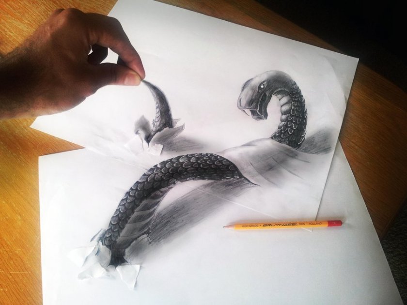 Pencil 3D illusion by Bruin