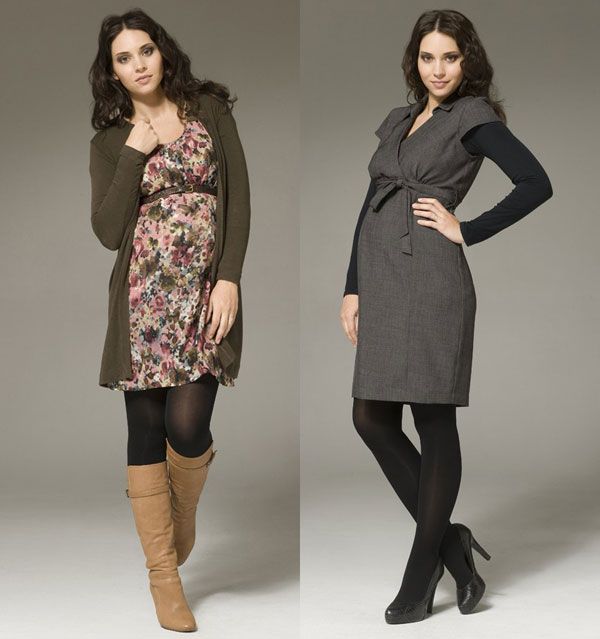 Scarf and coat winter maternity look