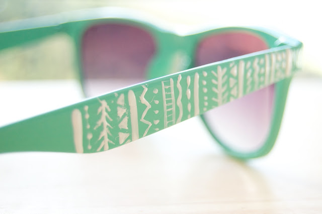 Floral decorated sunglasses