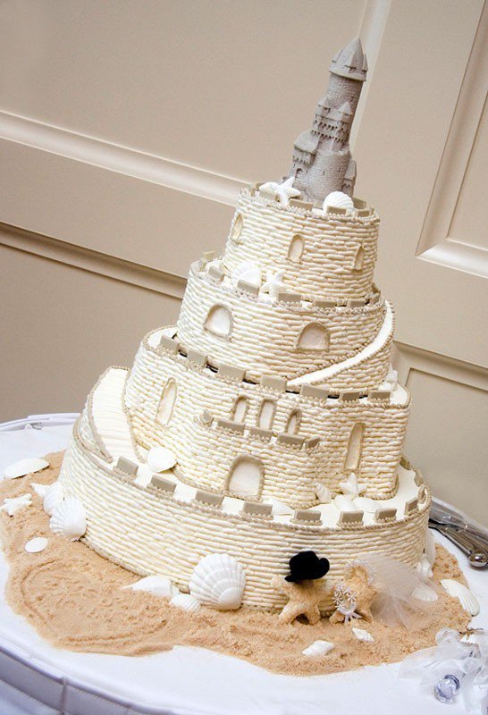 Bold modern wedding cake