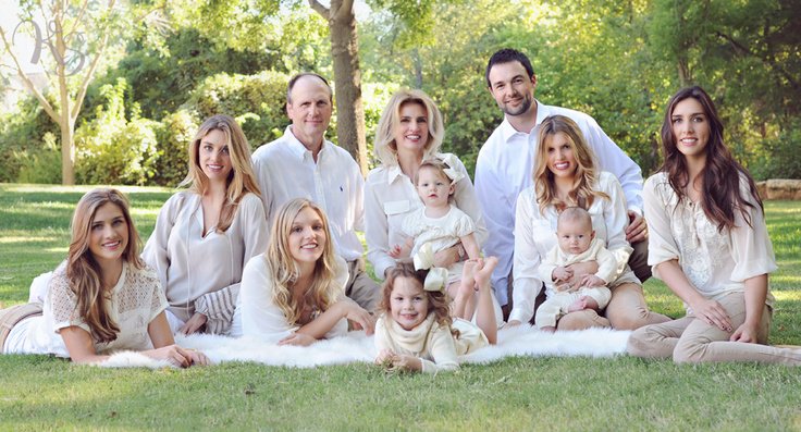 Wide family group shot