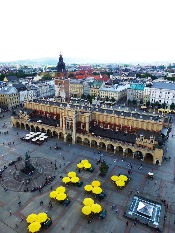 Krakow castle hill area
