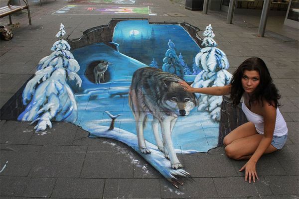 3d-street-art4 Colorful 3D sidewalk art