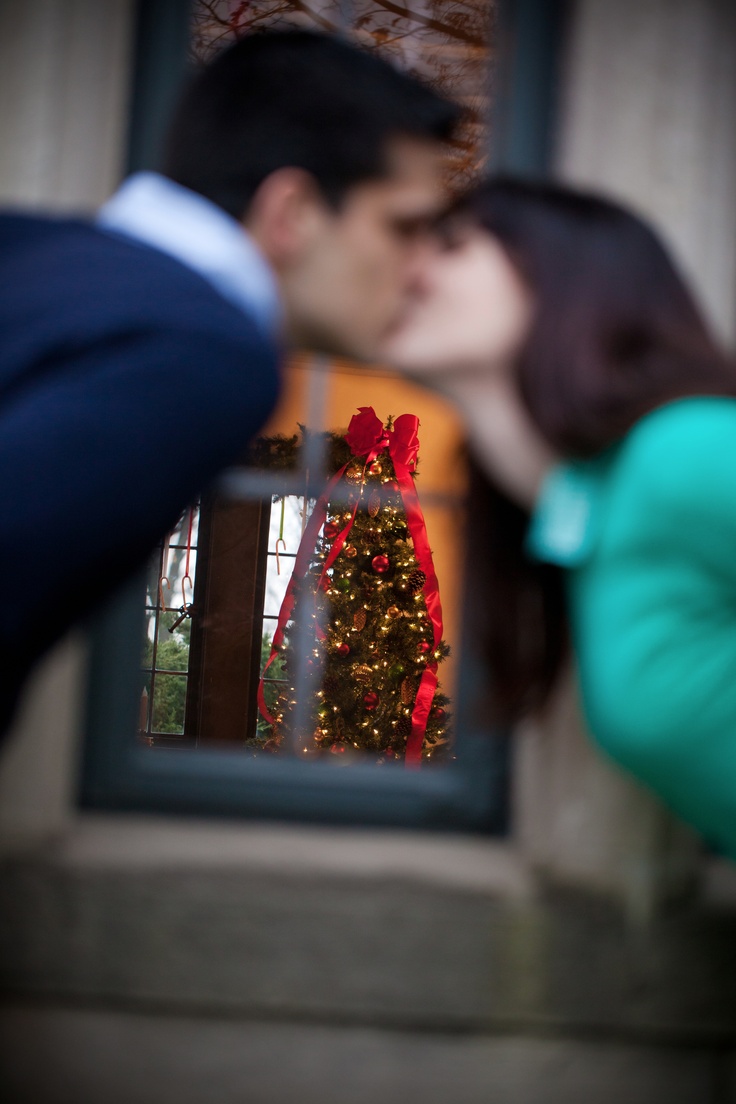 Second vertical holiday engagement portrait