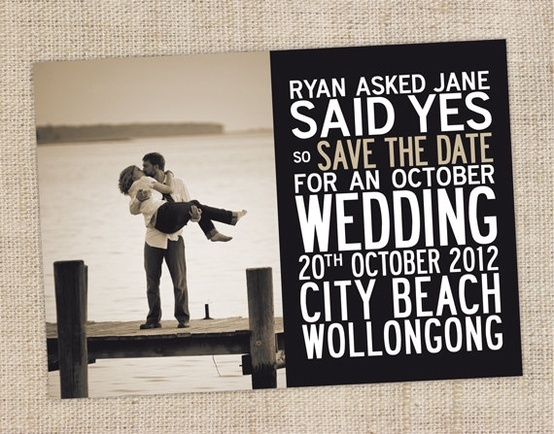 Photo collage save-the-date idea