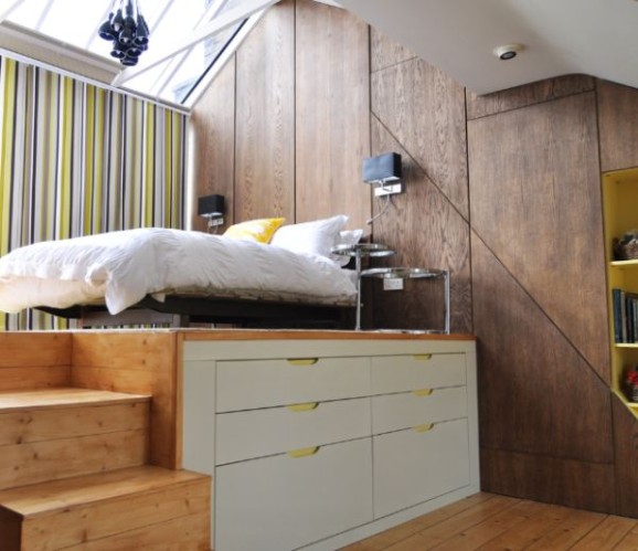 Vertical storage in a small home