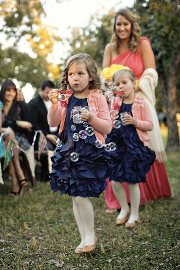 Flower girl with petals