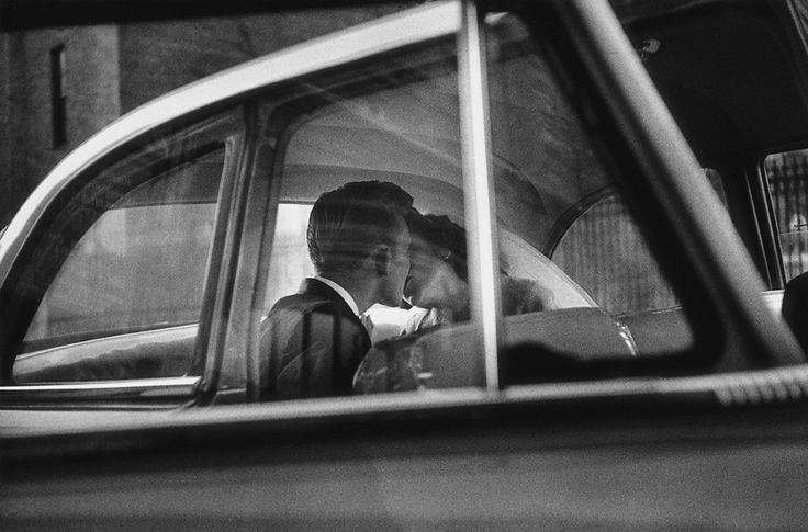 Intimate black and white wedding photograph