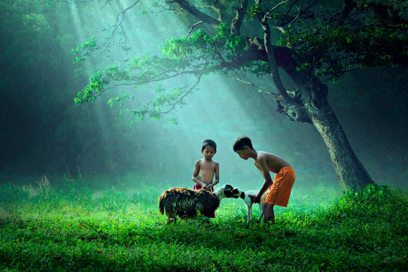 Indonesian village scene by Ipoenk Graphic