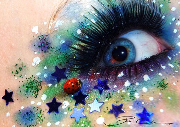 Svenja-Schmitt-makeup-art07 Creative eye makeup with mixed textures