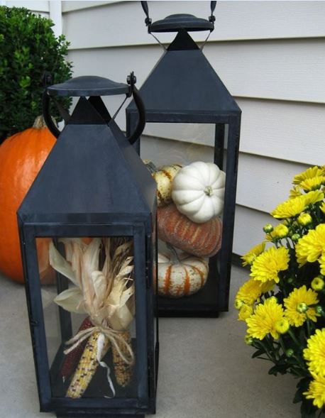 Thrifted lantern fall styling