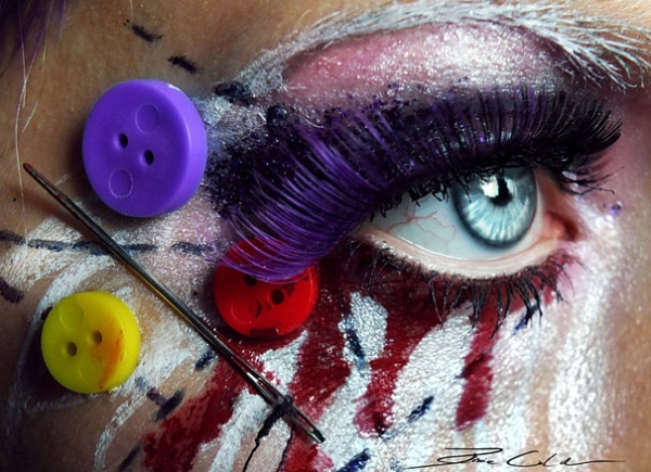 Colorful avant-garde eye makeup photograph by Svenja Schmitt