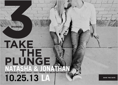 Destination-inspired save-the-date