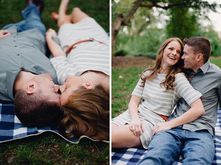 Couple sharing a picnic basket outdoors
