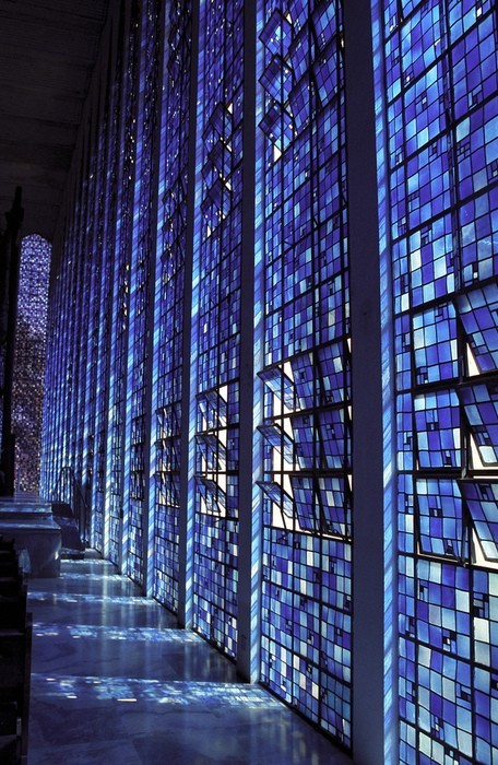 Detailed stained-glass panel