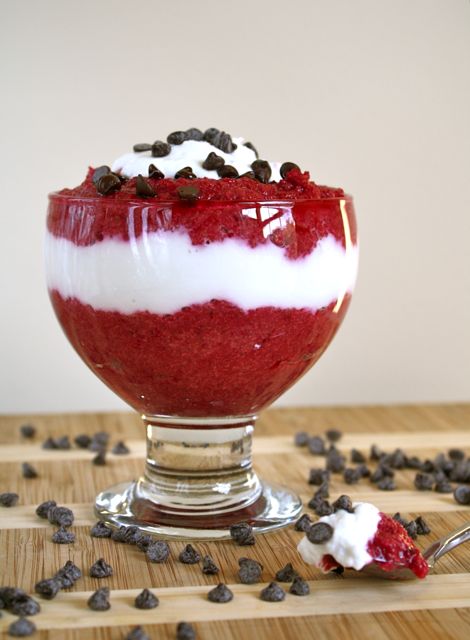 Red velvet cake parfait