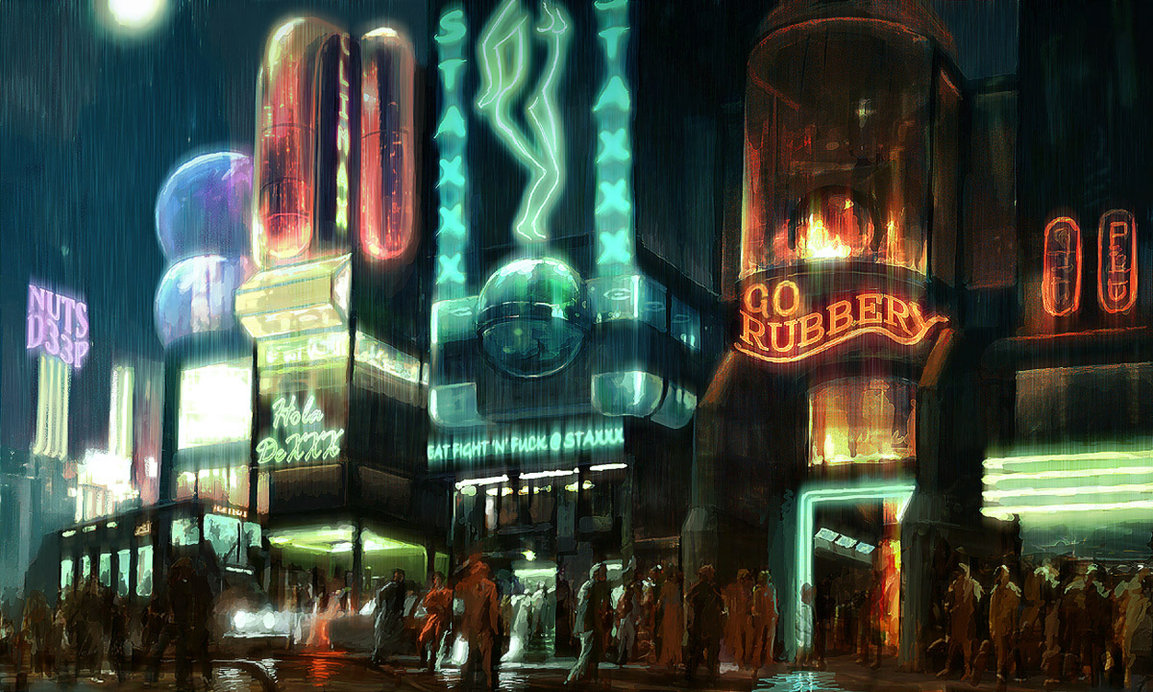 Steampunkesque cityscape by Pete Amachree