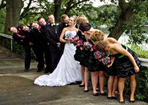 Bridesmaids in soft window light