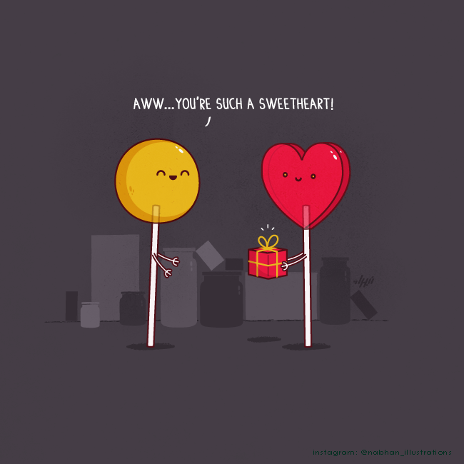 Lollipops sweetheart pun