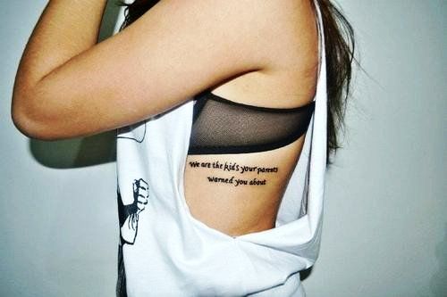 Star or constellation rib tattoo
