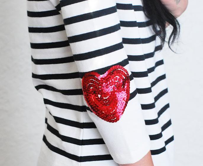 sequin heart