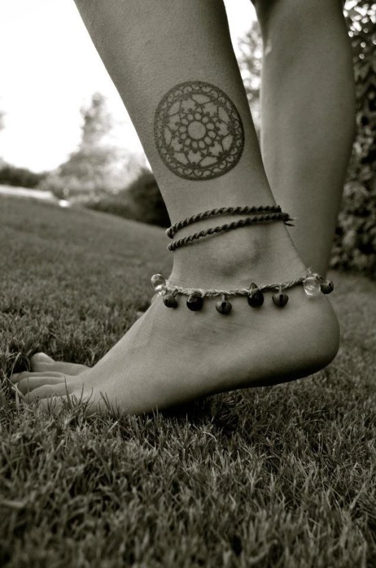 Lace-like mandala tattoo