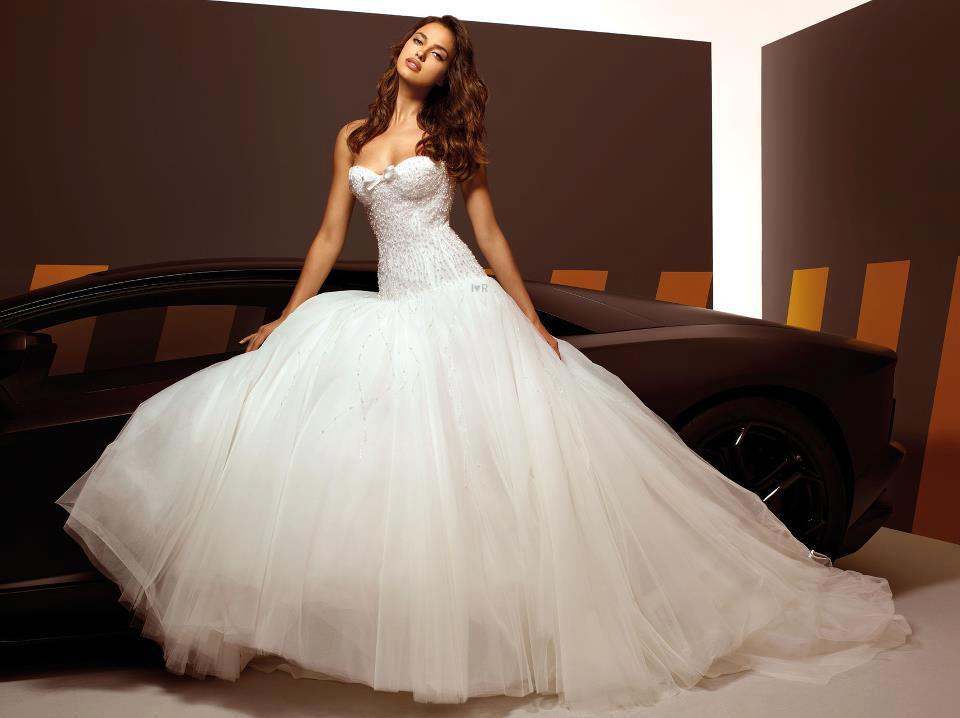 Alessandro Angelozzi bridal couture on Irina Shayk