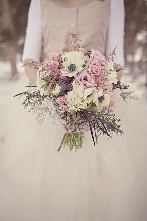 Elegant winter wedding bouquet