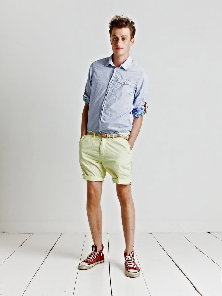 Summer menswear street look with shorts