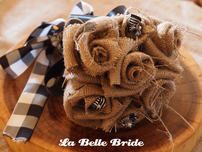 Handmade burlap flowers