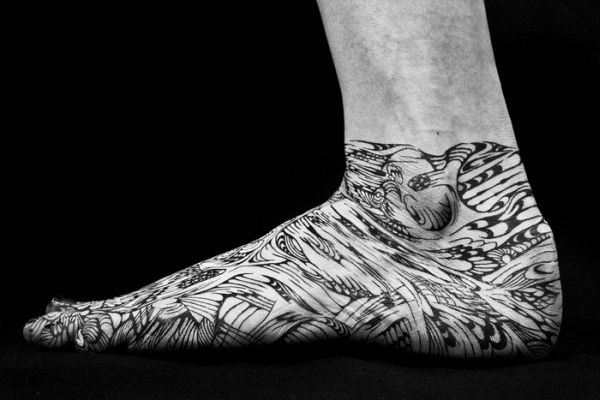 Close view of Pinpin Co skin drawing