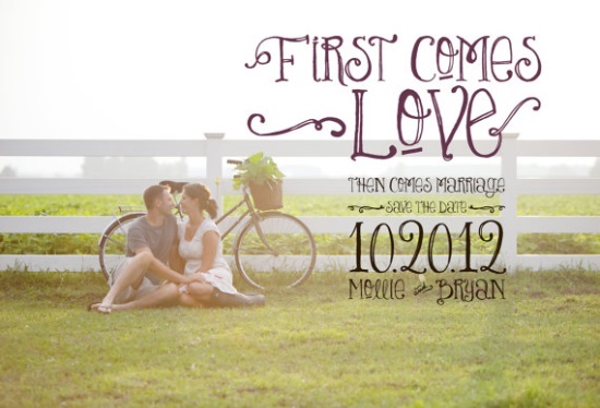 Craft-style save-the-date card