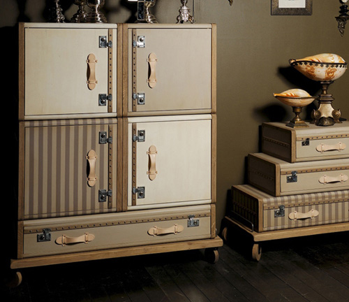 Vintage suitcase used for storage décor