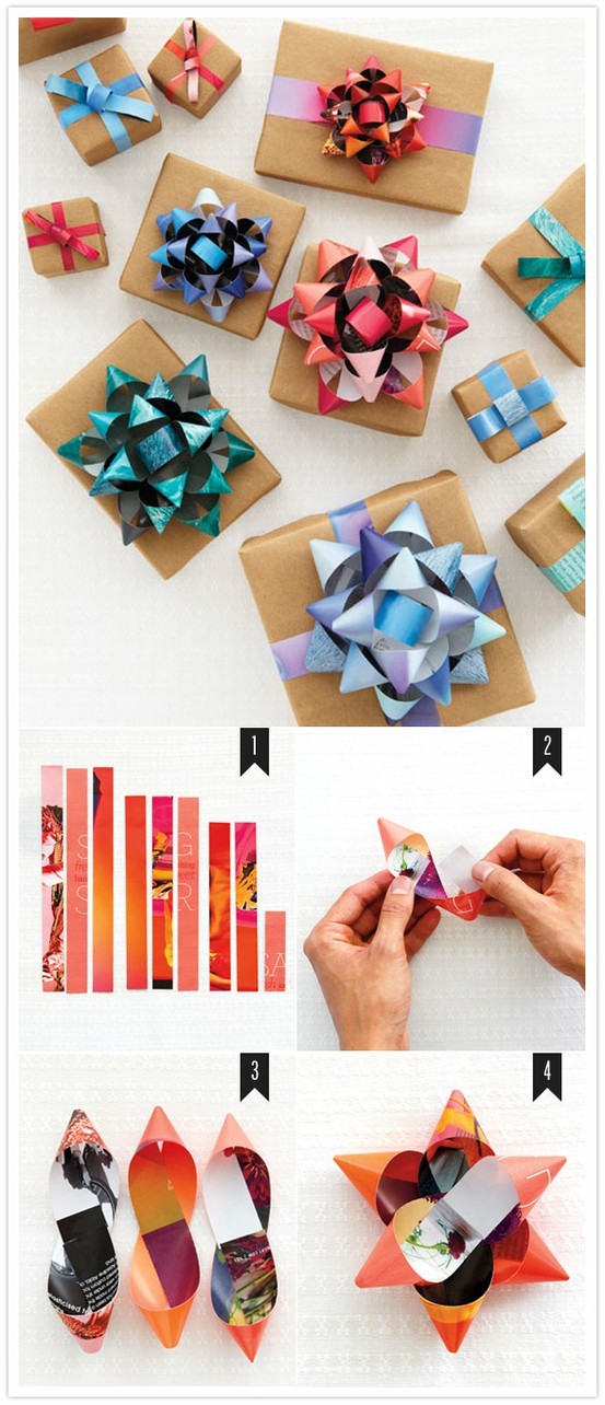 Layered paper gift bow