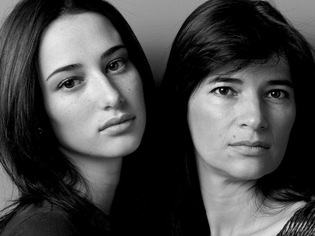 Mother and daughter in Schatz studio portrait