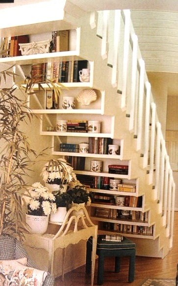 Architectural bookcase wall