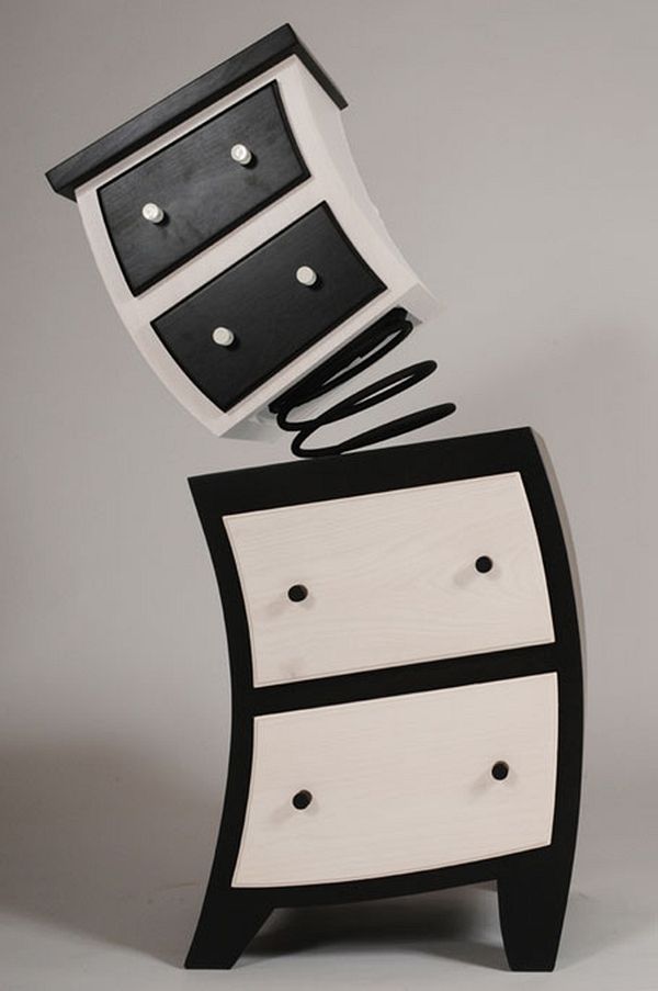 Tall surreal wooden furniture