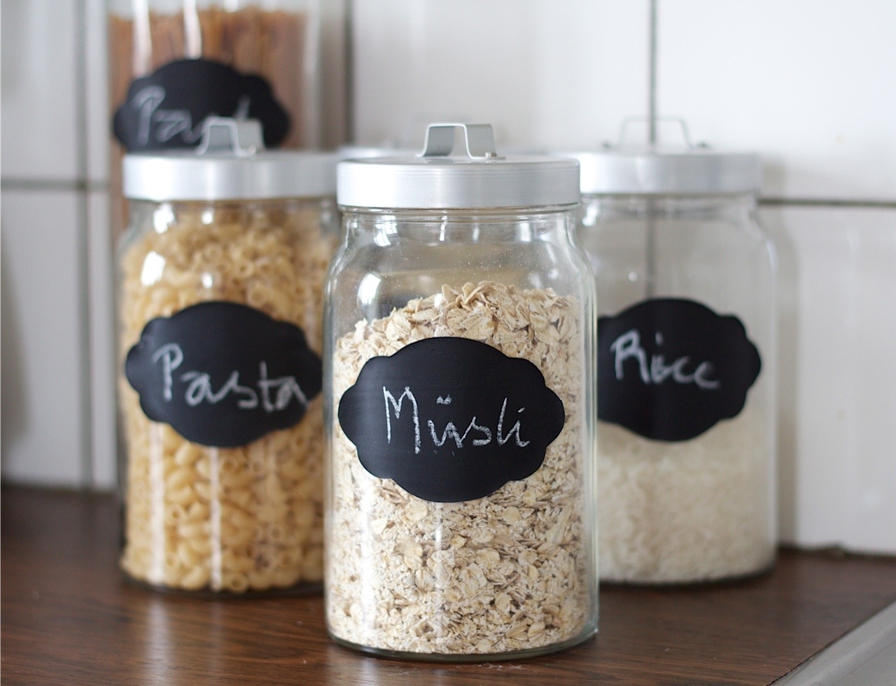 Chalkboard label jars