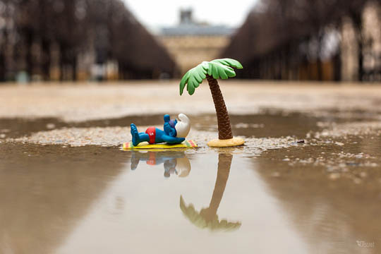 Paris miniature toy scene