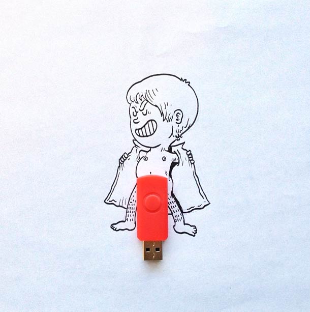 Interactive drawing with everyday item