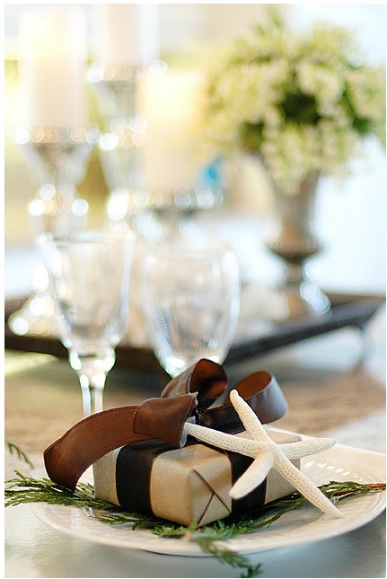 Coastal style table decoration for summer