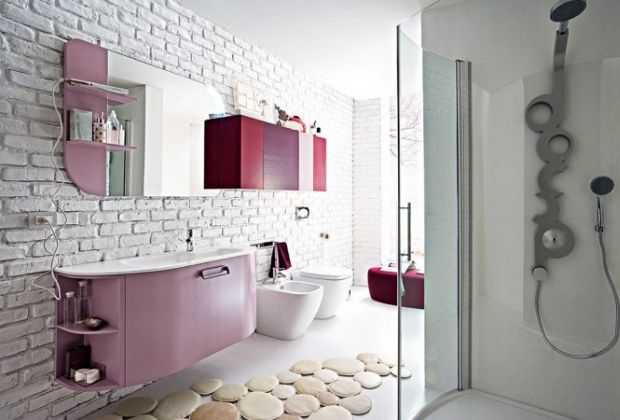 Elegant modern shower and bath combination