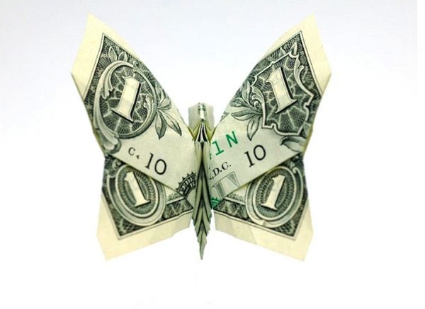 Money origami craft by Won Park
