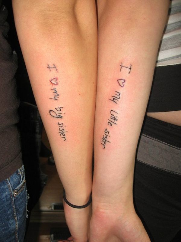 Ankle sister tattoo idea