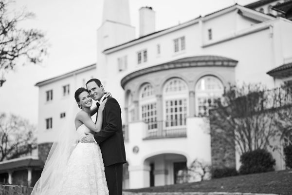 Black and white couple portrait with soft light