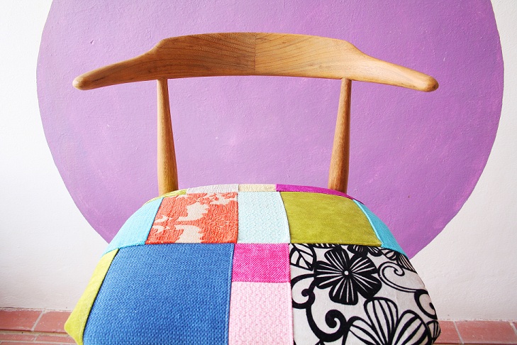 Patchwork covered chair