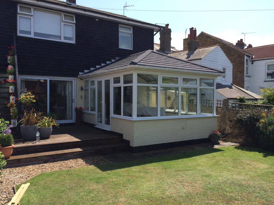 Roof detail on a home extension