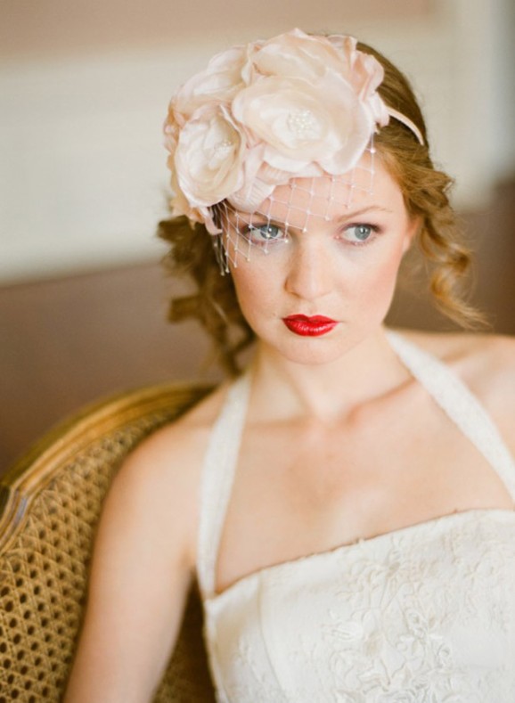 Fairy-like embellished headpiece portrait