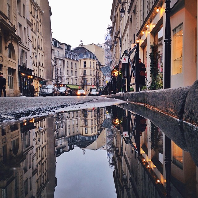 Urban puddle reflection by Irie