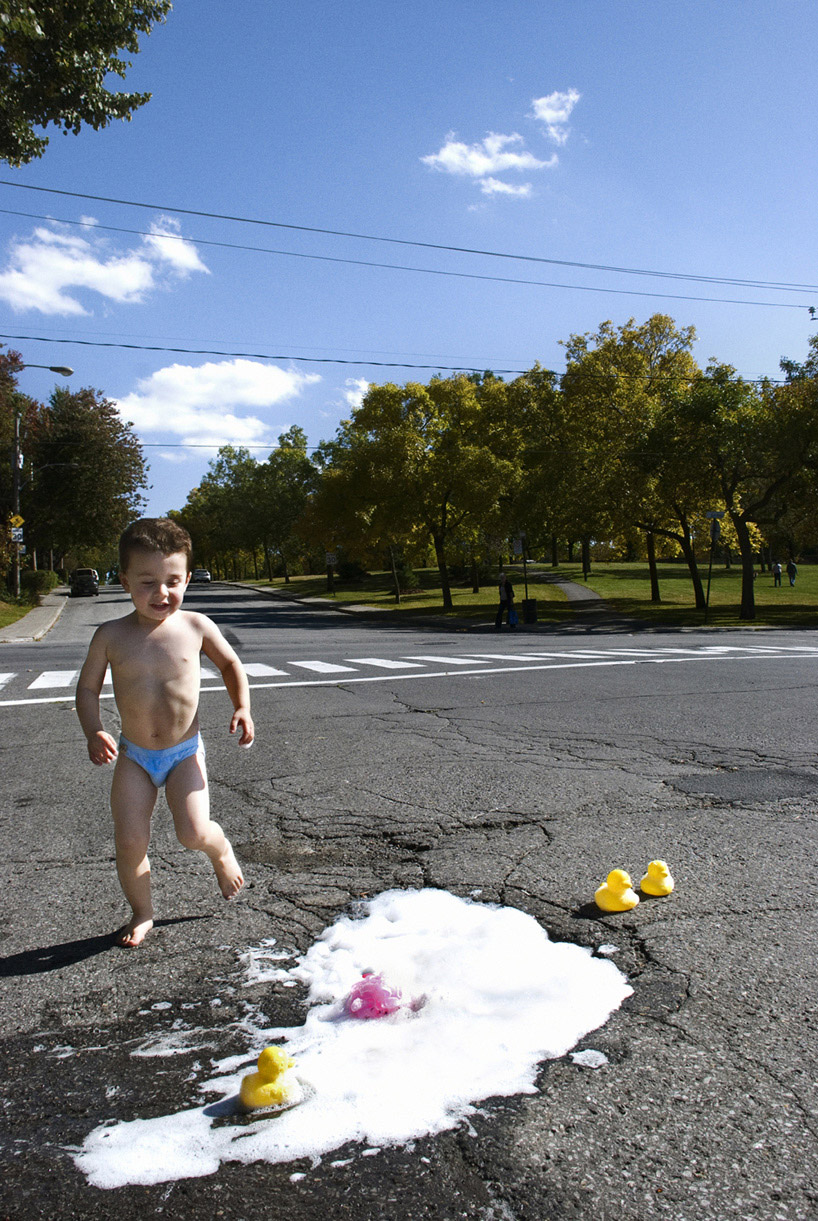 Potholes photograph with staged figures and props